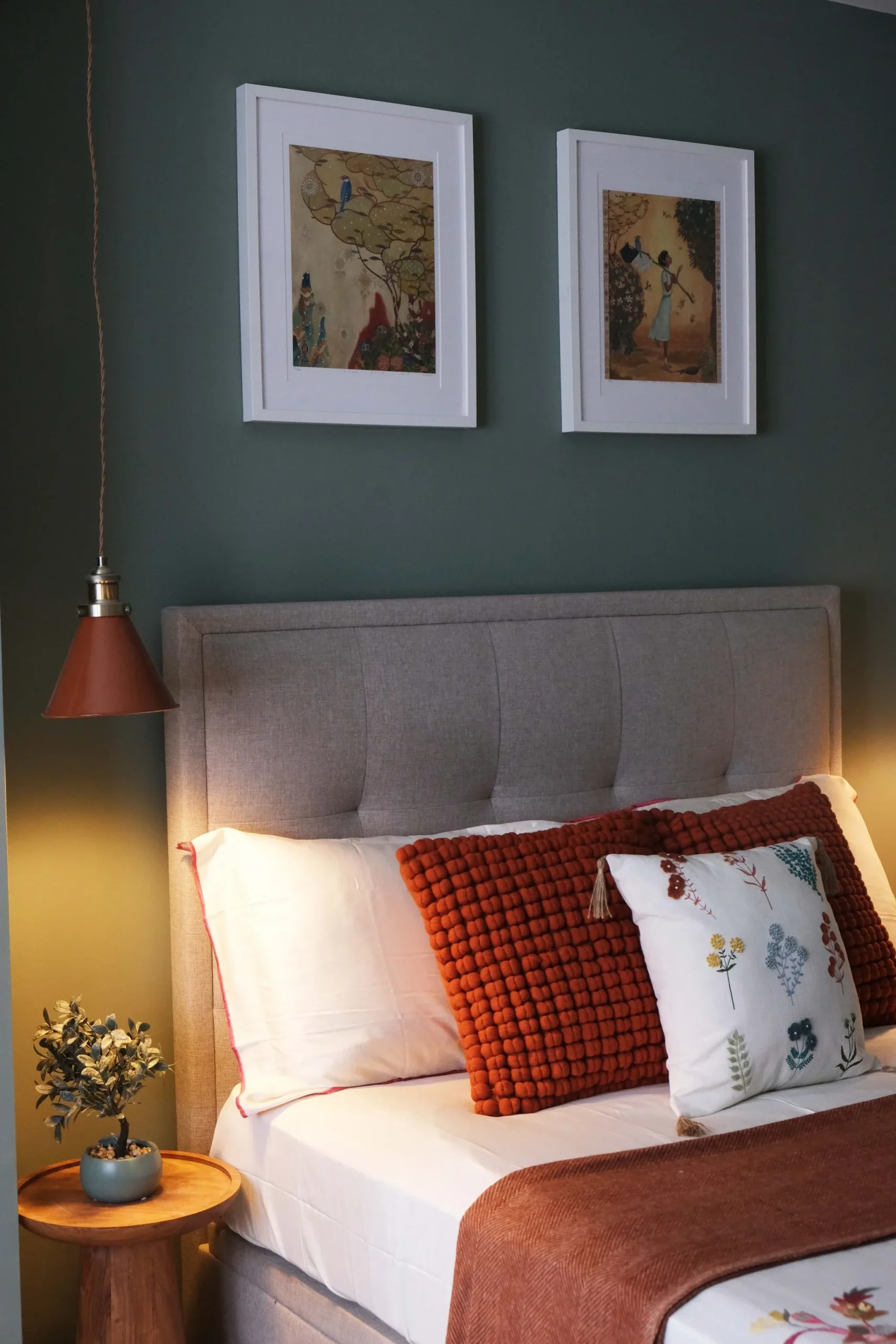 Fabric samples and detailed design selections